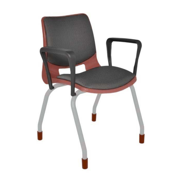 SILLA BOLD PINTADA CON BRAZOS Y TAPIZADA PINTADA EB-110