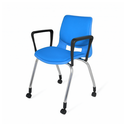 SILLA SECRETARIAL APILABLE BOLD TAPIZADA CON BRAZOS SBA-110